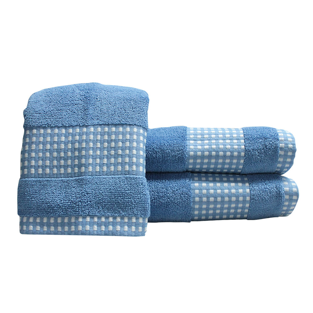 Juego de Toallas 2Pcs Toscana Azul - Diunsa