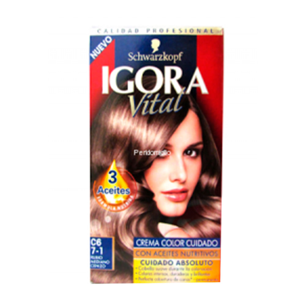 Tinte Igora 71 Mediano Cenizo Diunsa